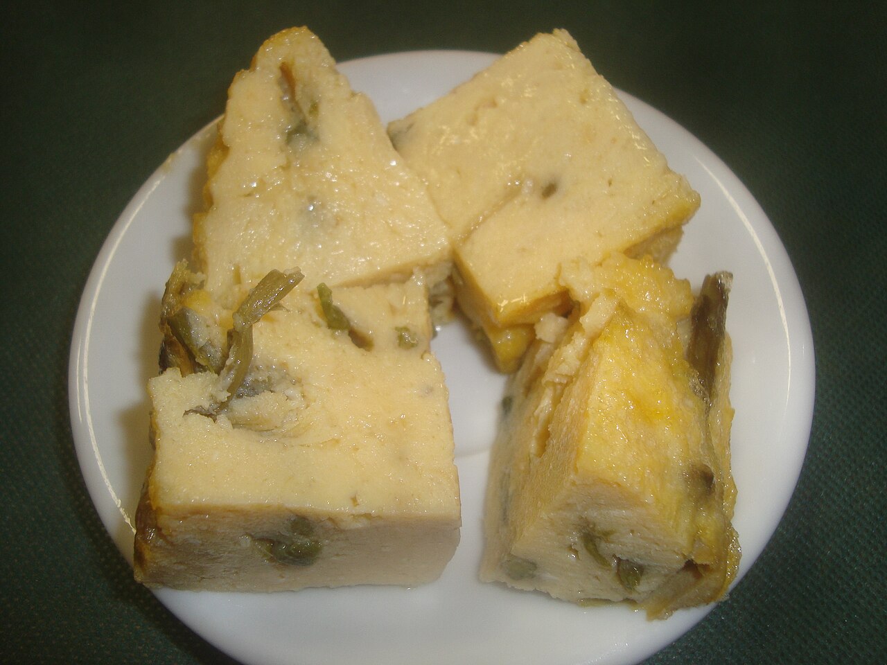 Pincho de tortilla de espárragos.