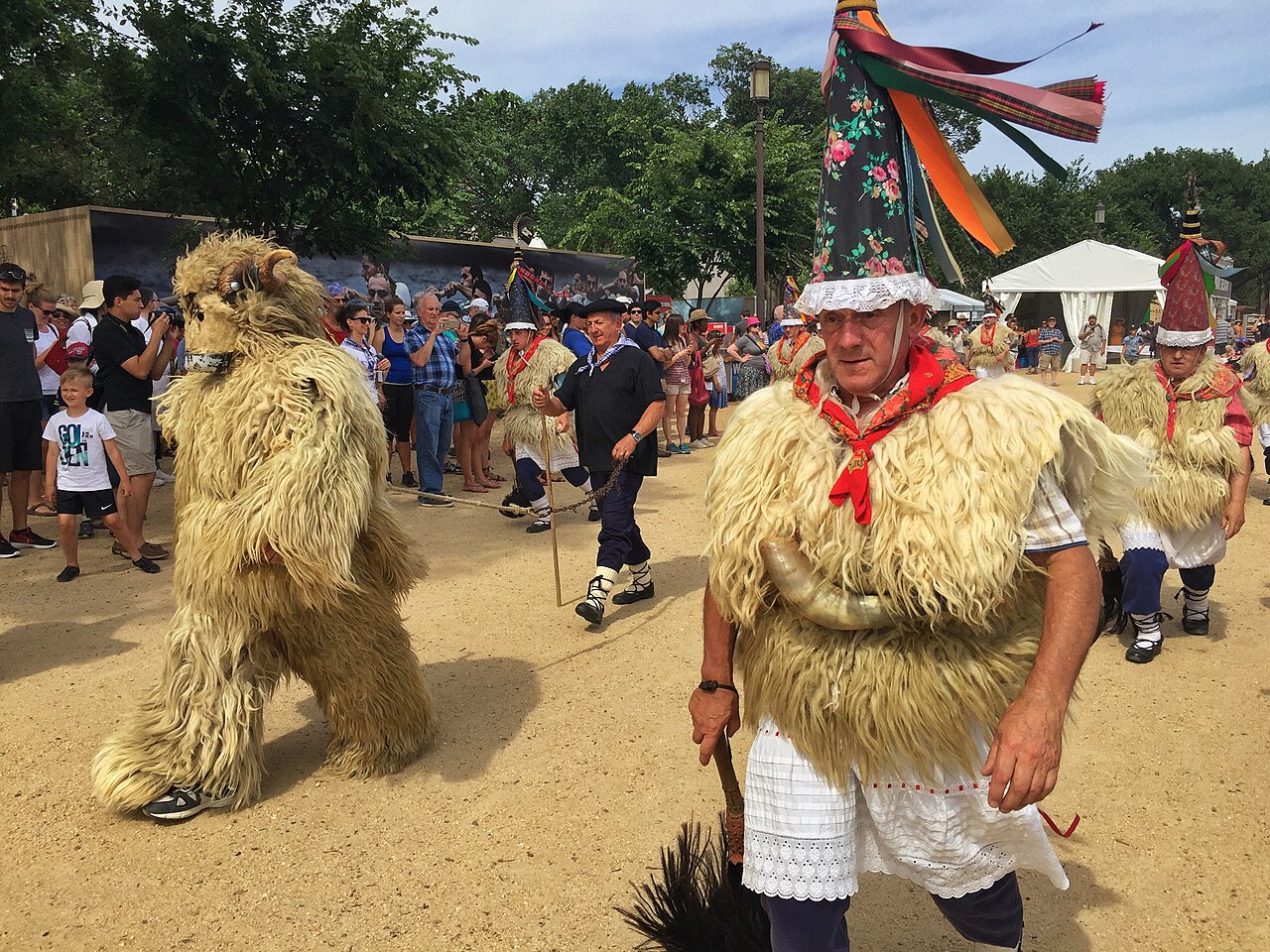 Joaldun is a traditional carnival character the the Basque Country that wears fur and cow bells to ward off evil.