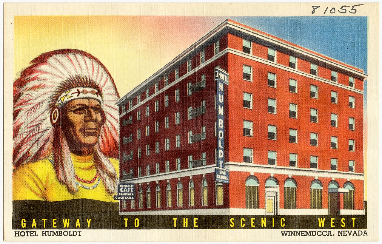 Title: Gateway to the scenic west, Hotel Humboldt, Winnemucca, Nevada
Subjects: Hotels
Places: Nevada > Humboldt (county) > Winnemucca
Notes: Title from item.
Extent: 1 print (postcard) : linen 