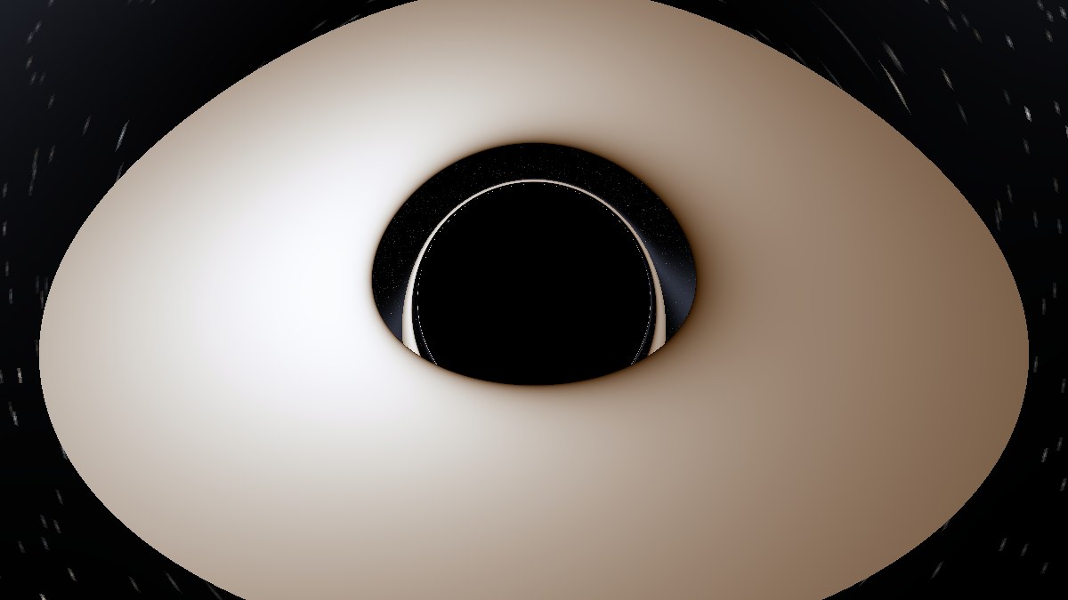 The disk at 55 degrees: an oval with the far side lifted into an arch.
