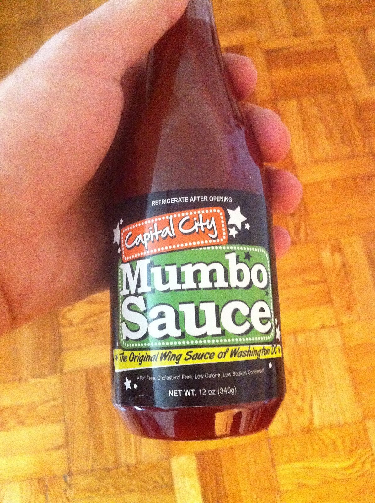 A bottle of Capital City Mumbo Sauce from the Washington, DC area.