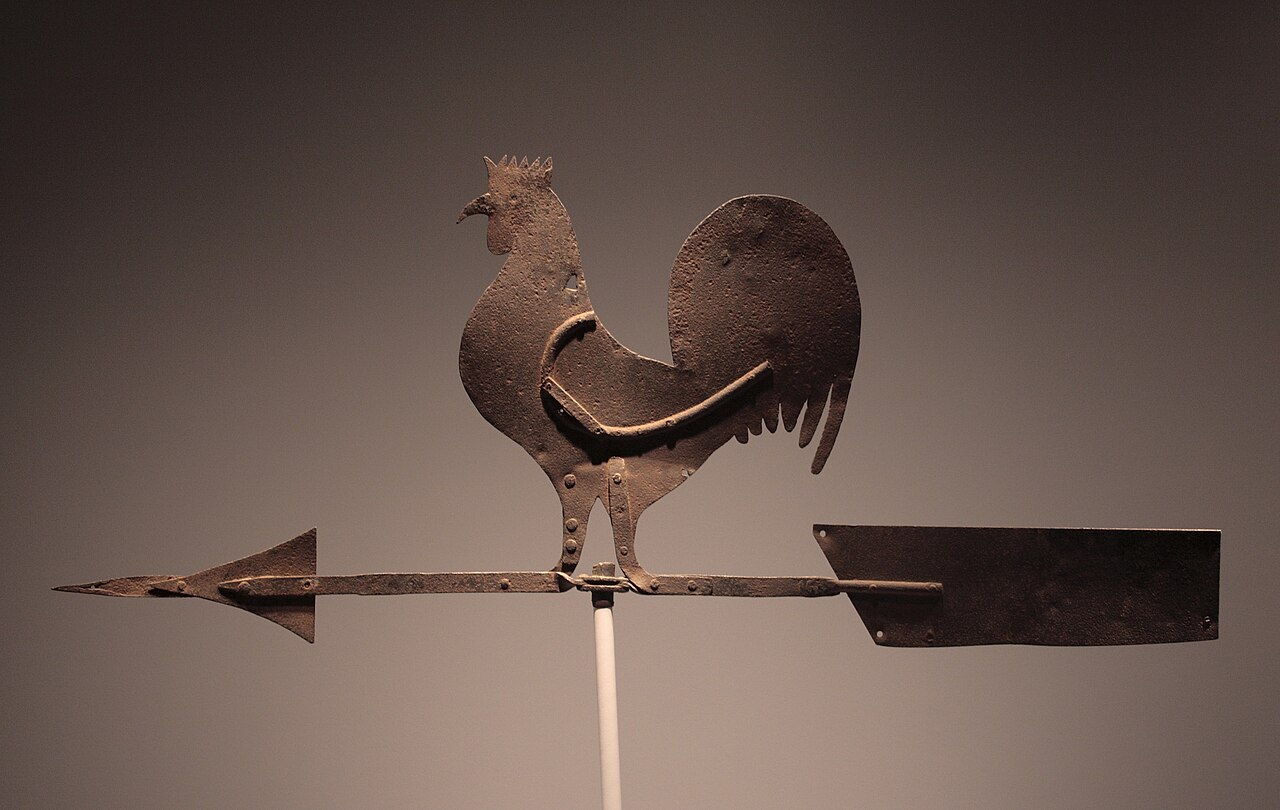 Rooster Weathervane19th centuryUnidentifiedsheet and wrought iron29 x 65 1/2 x 1 3/4 in. (73.6 x 166.4 x 4.5 cm.)Smithsonian American Art MuseumGift of Herbert Waide Hemphill, Jr. and museum purchase 
