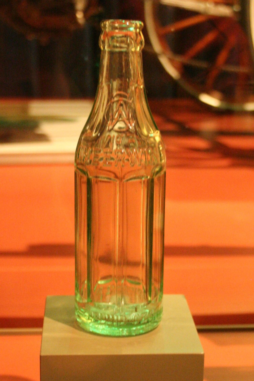 Cheerwine bottle from 1920 on display at the North Carolina Museum of History