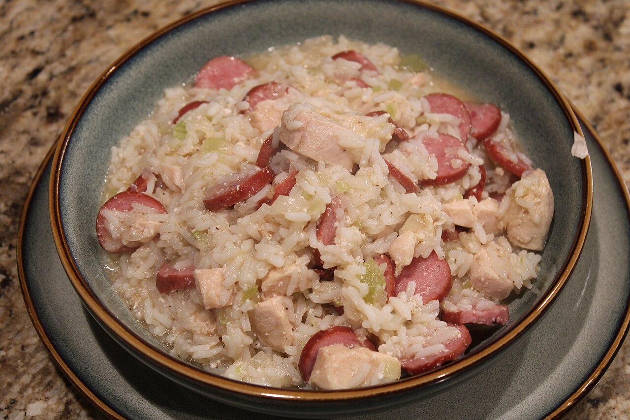 A bowl of homemade Chicken Bog