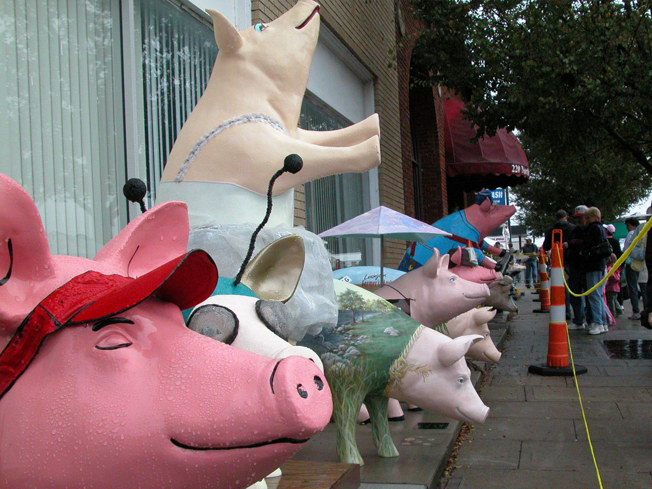 Lexington Barbecue Festival 2008, Pigs on Parade.  Pig statues of all kinds.