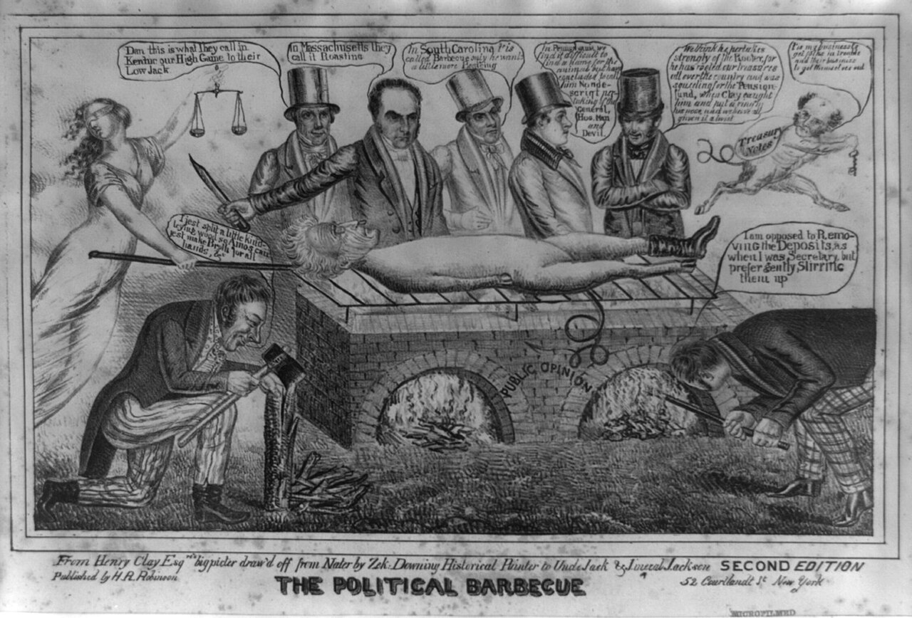 Title: The political barbecue
Abstract/medium: 1 print : lithograph on wove paper ; 25.5 x 36.6 cm. (image)