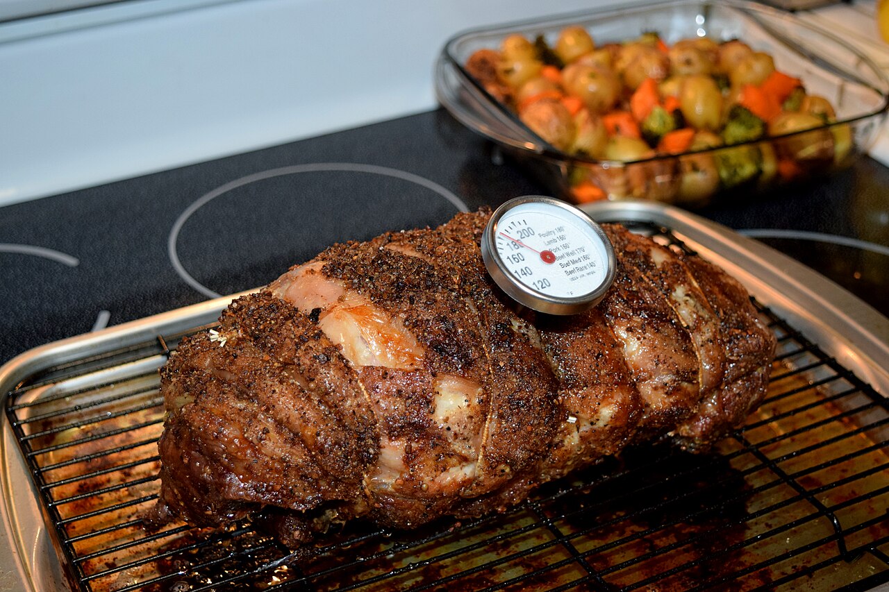A boneless Boston butt roast, fully cooked