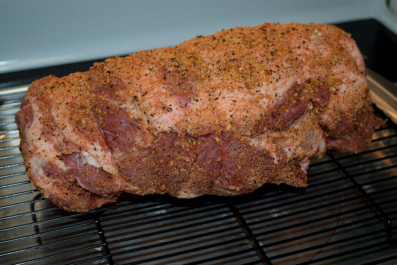 A seasoned Boston butt roast