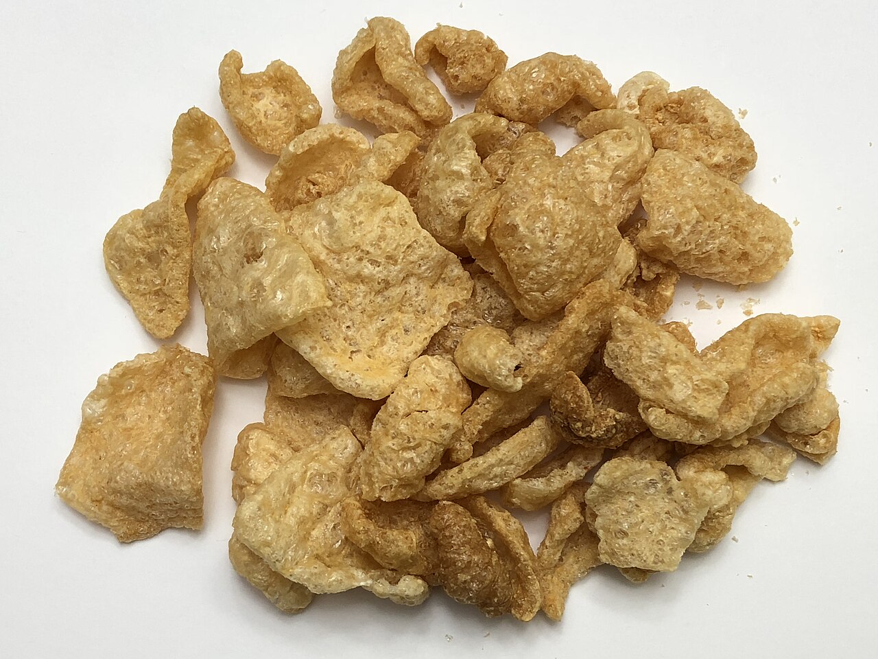 A sample of Smithfield Farms Original Pork Rinds Chicharrones in the Franklin Farm section of Oak Hill, Fairfax County, Virginia