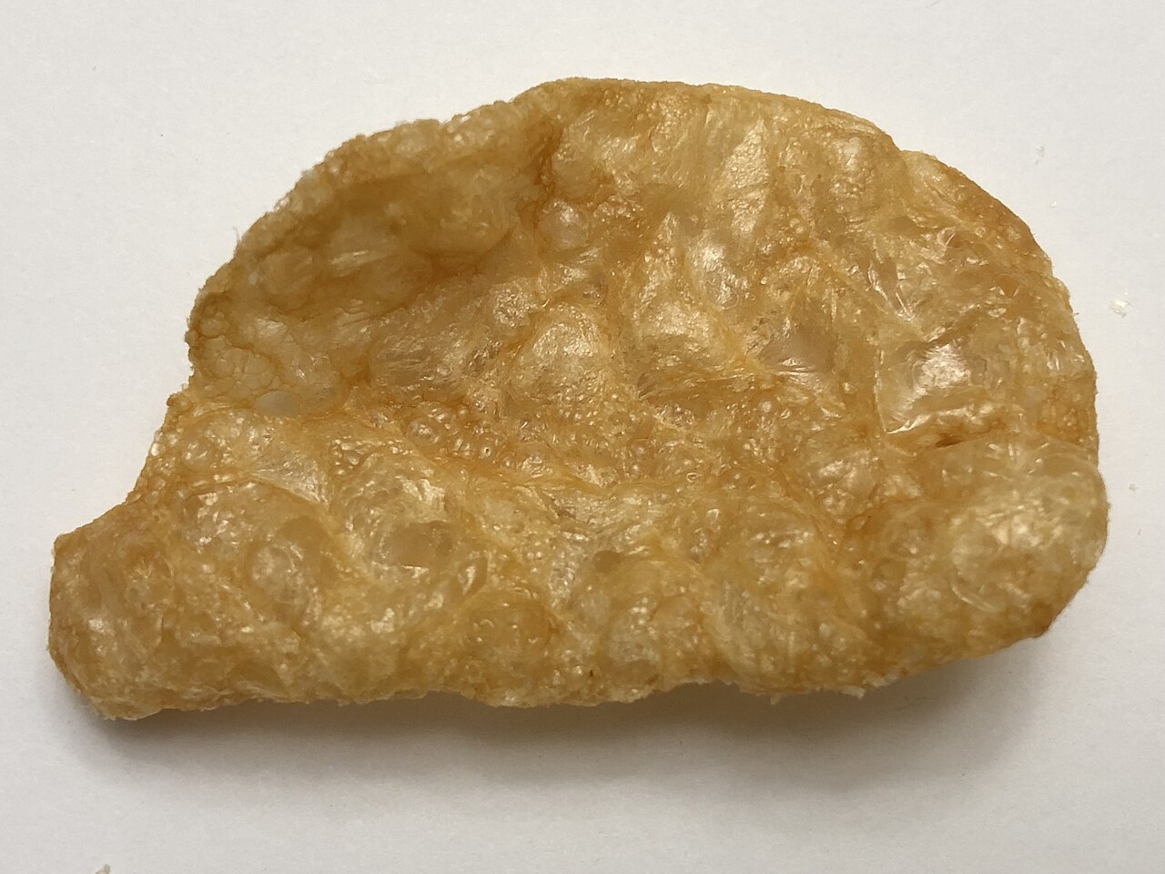 A single Smithfield Farms Original Pork Rinds Chicharrones in the Franklin Farm section of Oak Hill, Fairfax County, Virginia