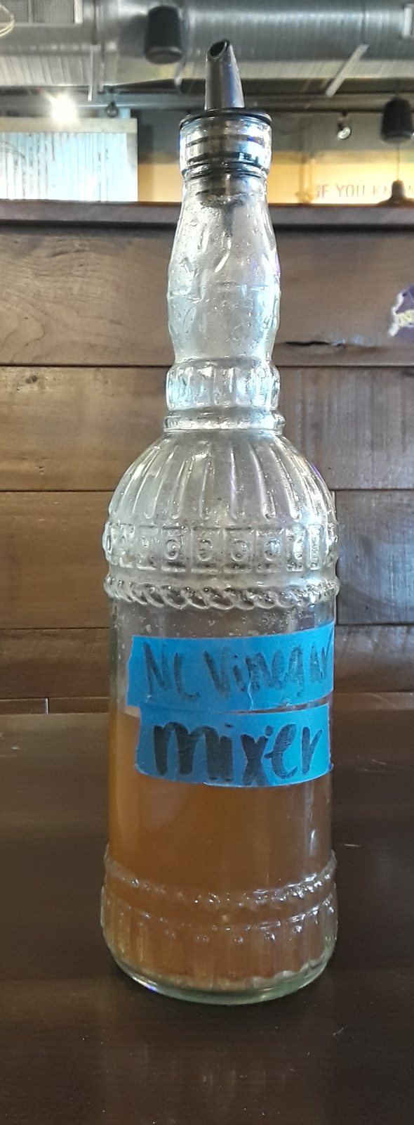 Bottle of vinegar for the table