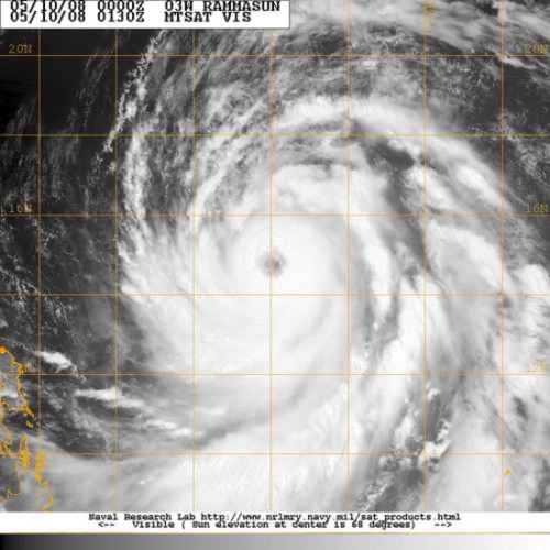 Typhoon Rammasun, 10 May 2008.