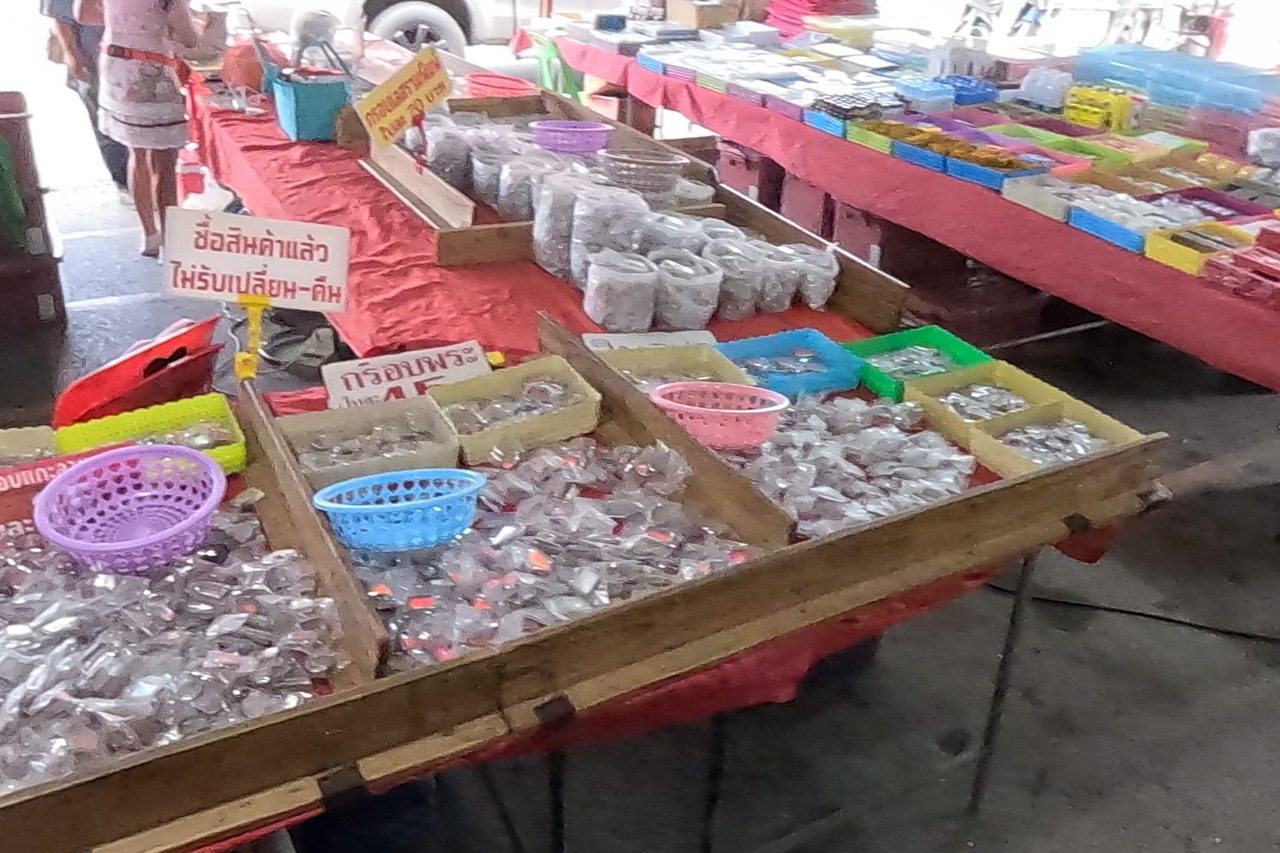 Trays of plastic amulet cases