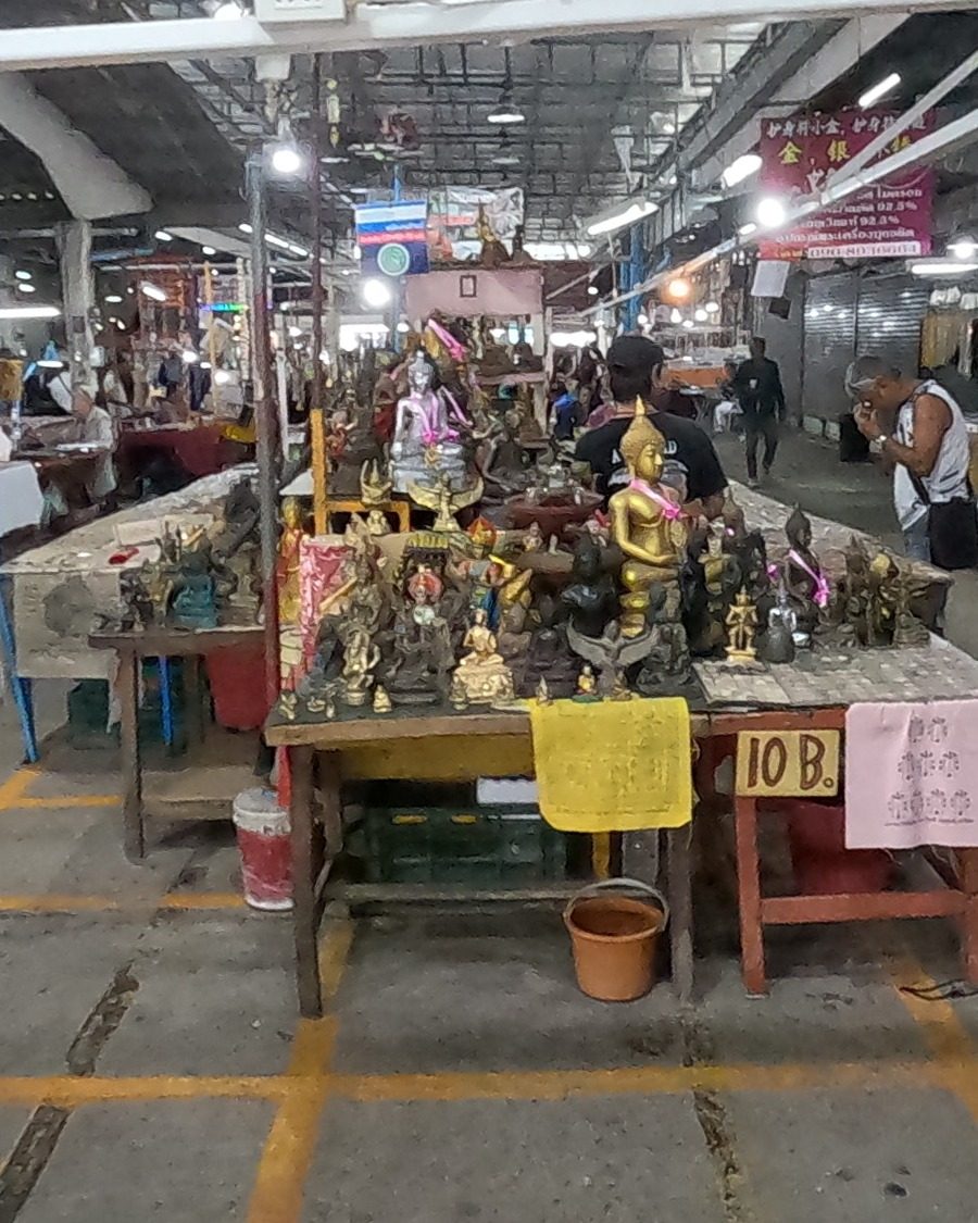 Gilded Buddha images and deity figures