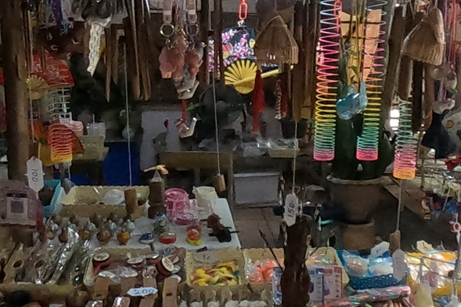 Wooden toys, whistles and rainbow slinkies — Chamcha Market, San Kamphaeng