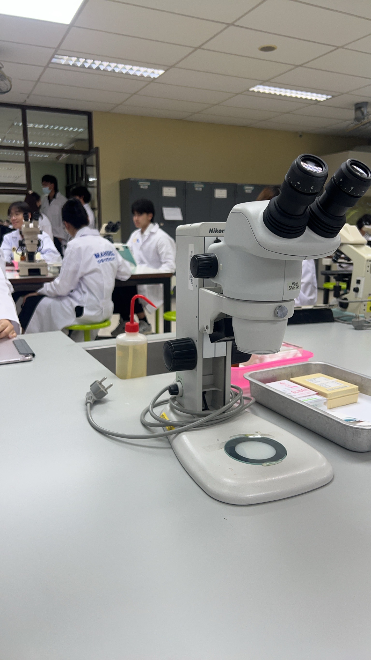 A teaching lab in the Faculty of Science, Mahidol University, Bangkok.