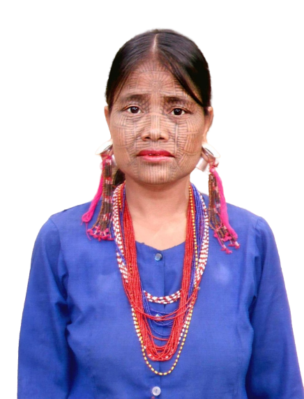 This Letu Chin Women is from Heyzawlay village, the Upper Sen Stream, Minbya township, Rakhine state.