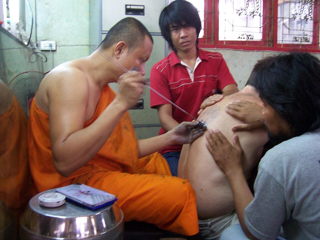 Tattpoing at Wat Bang Phra temple