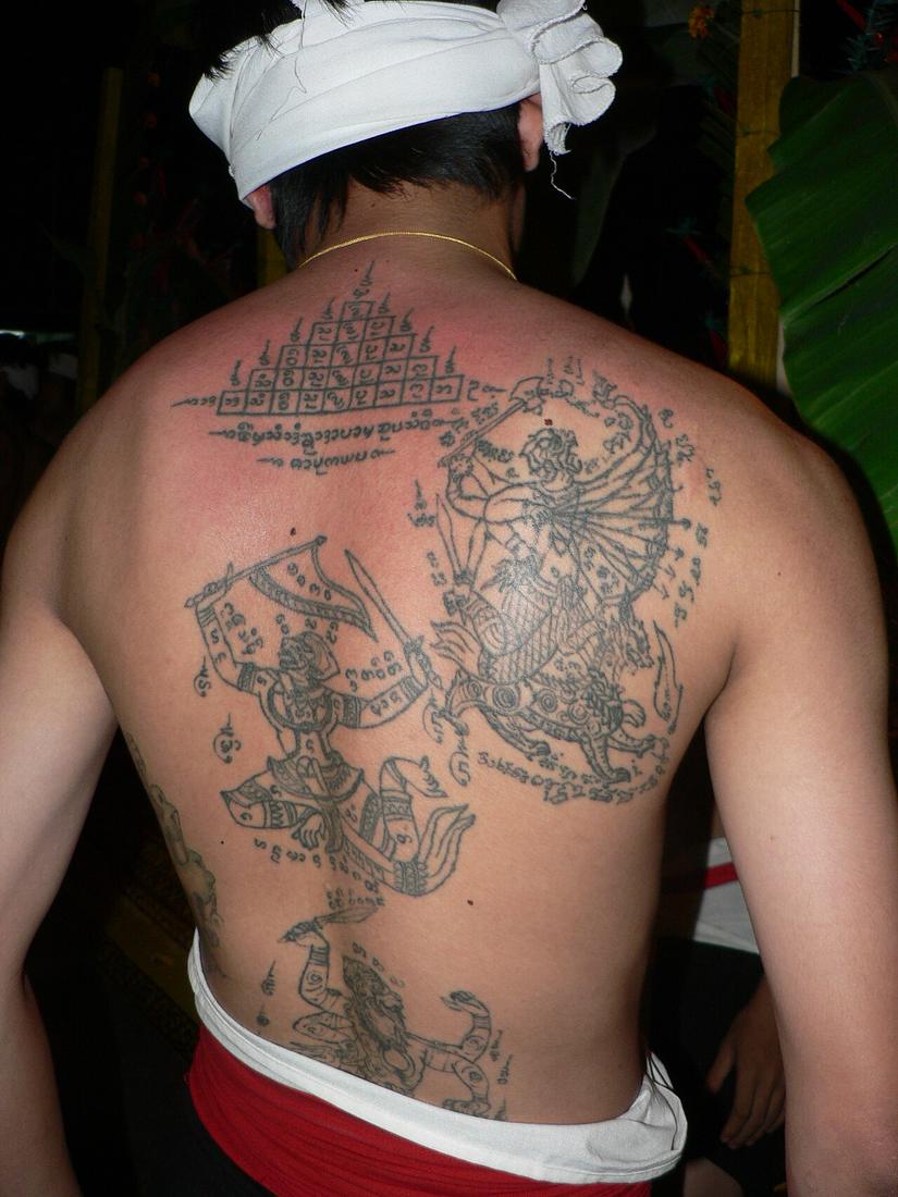 Thai tattoos. Chiang Mai 2005