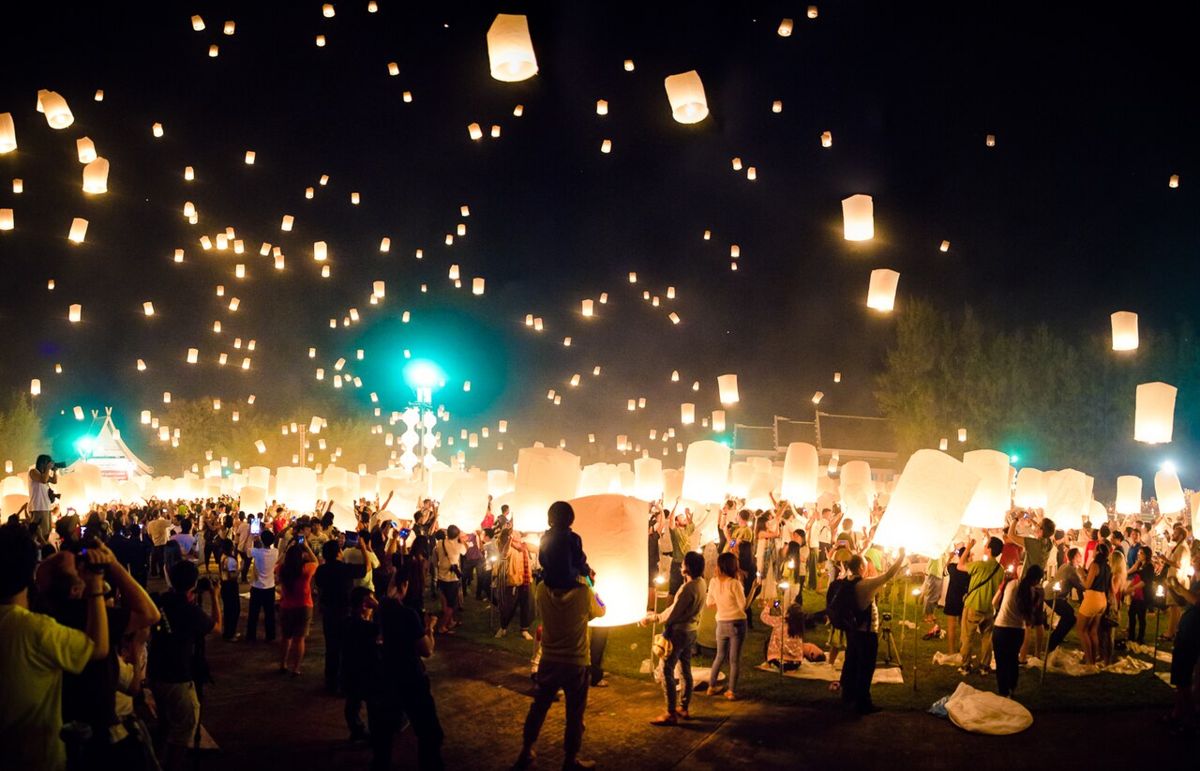A mass release in San Sai, near Mae Jo, 2014.