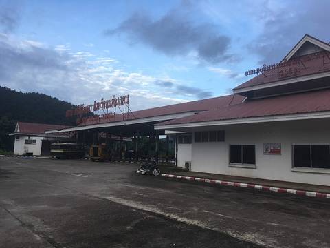 The bus terminal of Mae Hong Son.