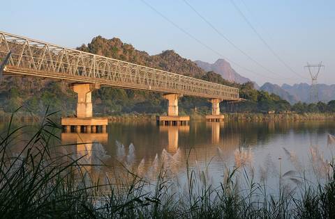 Thanlwin Bridge, Hpa-An, Myanmar.