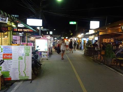 Pai Walking Street in Thailand.