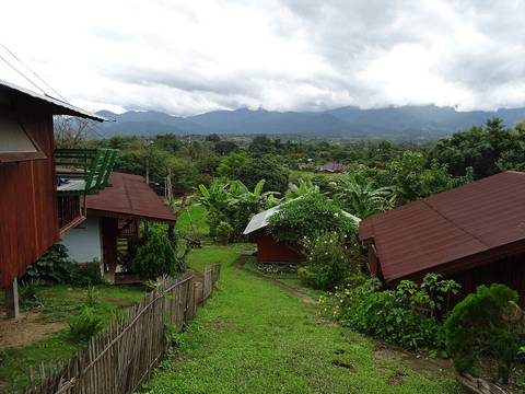 View from the east of Pai, Thailand.
