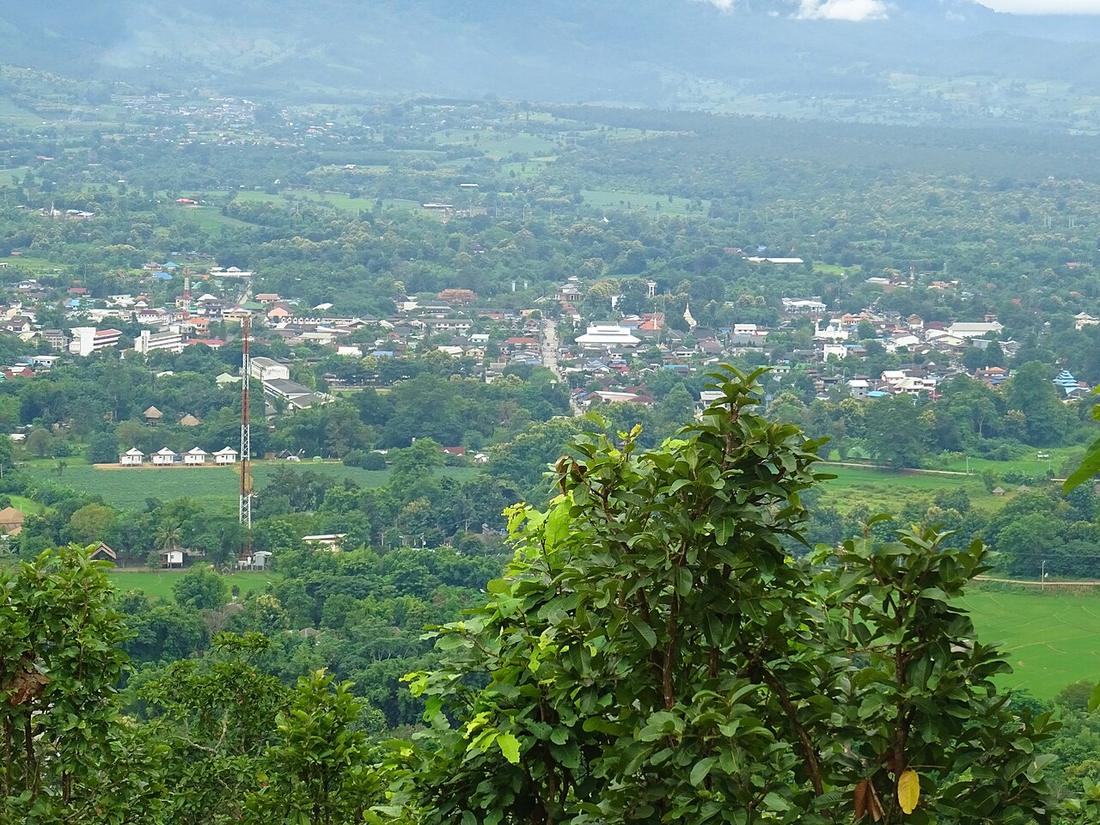 View of Pai from the Big Buddha of Wat Phra That Mae Yen.